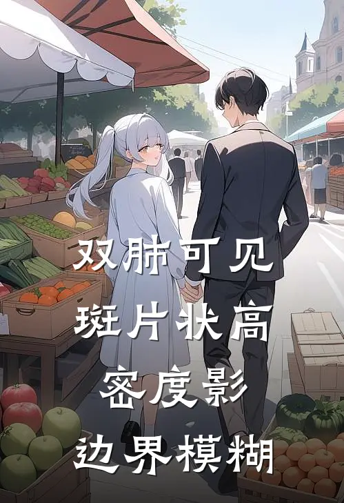 双肺可见斑片状高密度影,边界模糊